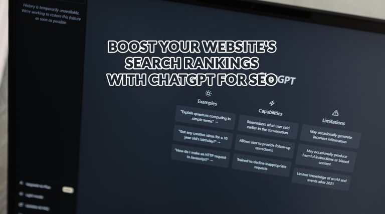 Boost Your Website's Search Rankings with ChatGPT for SEO